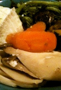 塩麹で蒸し魚と野菜