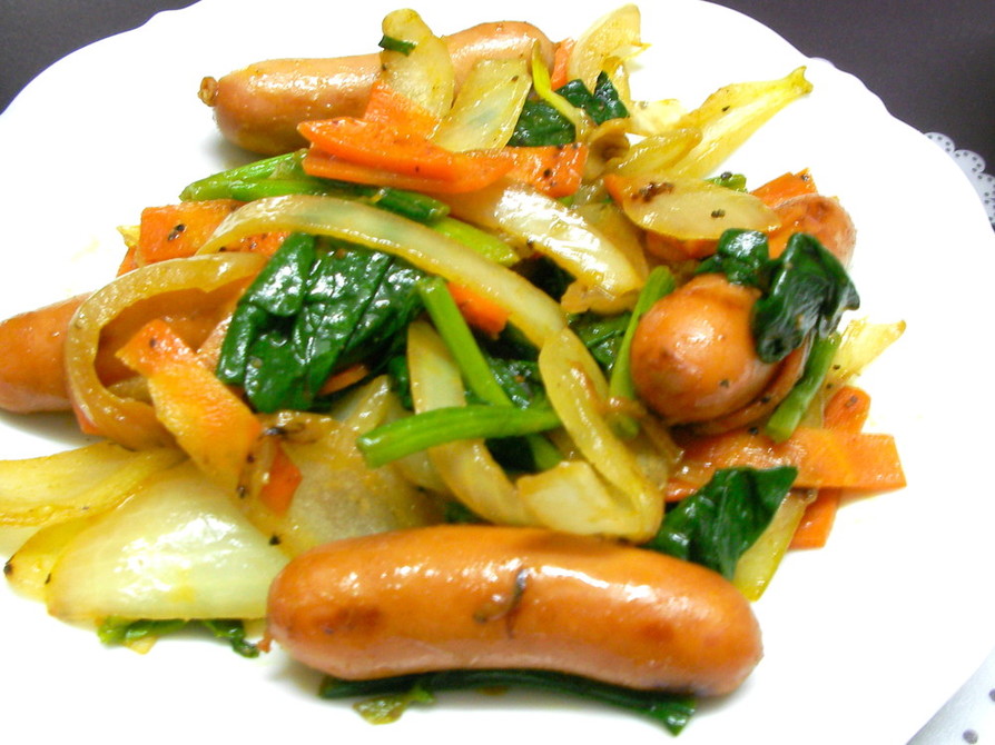 ほんのりカレー風味・野菜炒めの画像