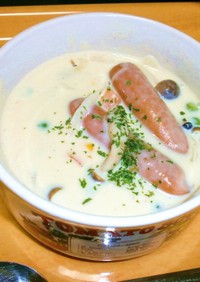 ウインナーと野菜の豆乳濃厚スープ
