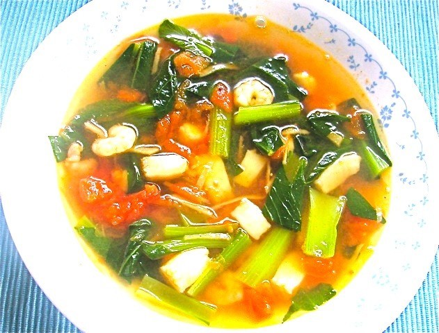 冷凍シーフードの中華スープの画像