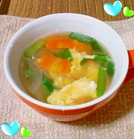うちのニラたまスープの画像