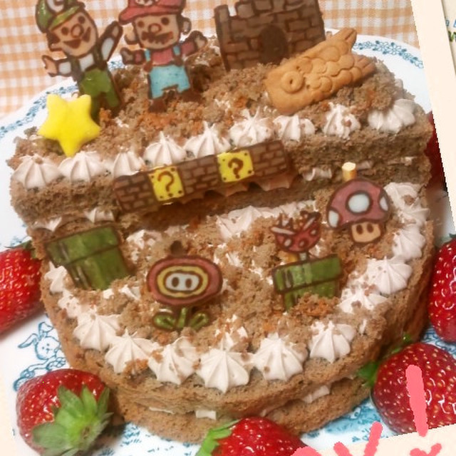 キャラデコケーキ スーパーマリオ レシピ 作り方 By 幸せまちこ クックパッド 簡単おいしいみんなのレシピが363万品