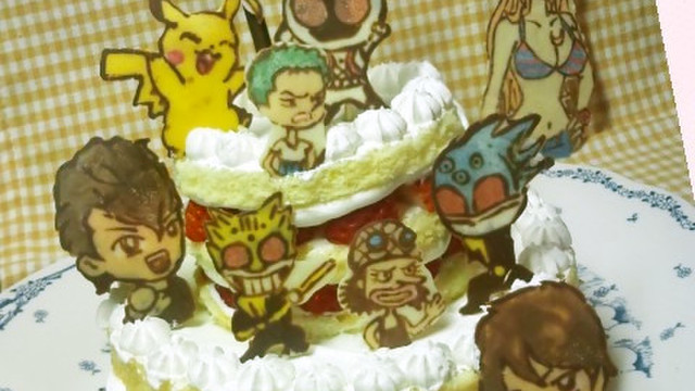 子ども喜ぶキャラデコ２段ケーキ レシピ 作り方 By 幸せまちこ クックパッド 簡単おいしいみんなのレシピが365万品