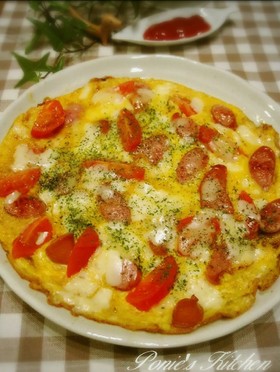 ☆パリッとソーセージのオープンオムレツ☆
