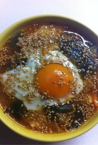 炒りごまたっぷり韓国風スープ