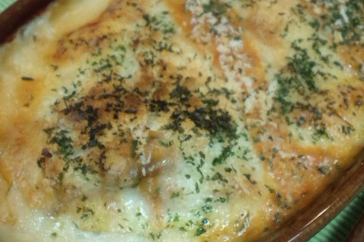 簡単 パスタソースでおしゃれグラタン レシピ 作り方 By うちぽんぽん クックパッド 簡単おいしいみんなのレシピが364万品