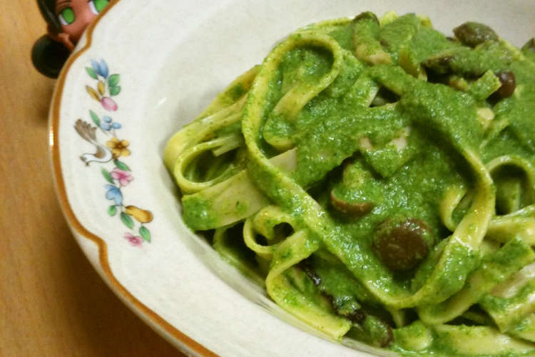 春菊ときのこの春 しゅ ノベーゼ レシピ 作り方 By おやじ犬の妻 クックパッド 簡単おいしいみんなのレシピが375万品