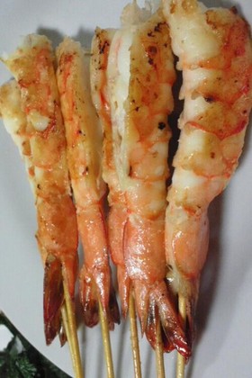 エビ手長海老串焼きのレシピ