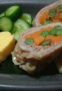 豚肉と野菜の梅ロール