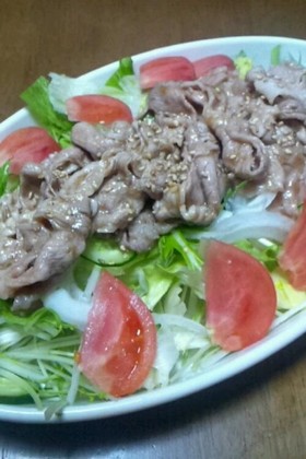 梅ジャムソースの豚サラダ
