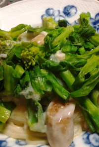 塩麹で簡単☆春野菜のクリームパスタ
