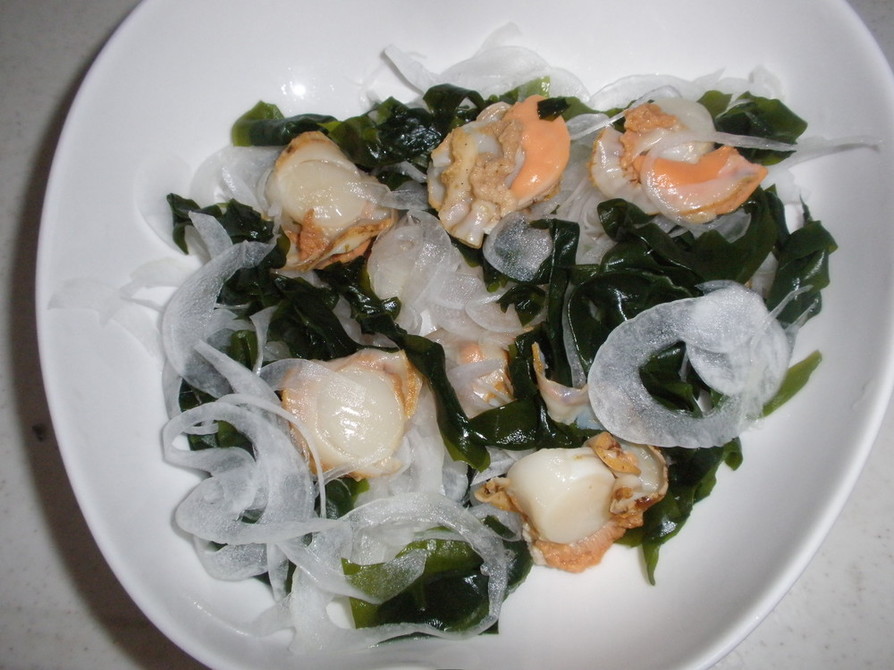 新玉ねぎの海鮮サラダの画像