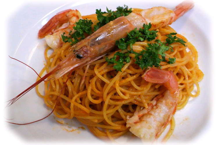 有頭エビのパスタ パプリカソース和え レシピ 作り方 By ひろちち こーきｐ クックパッド 簡単おいしいみんなのレシピが360万品