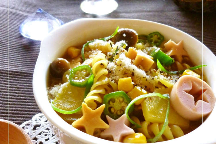 魚ニソ オクラのお星様カレースープパスタ レシピ 作り方 By ミッキーアン クックパッド 簡単おいしいみんなのレシピが349万品