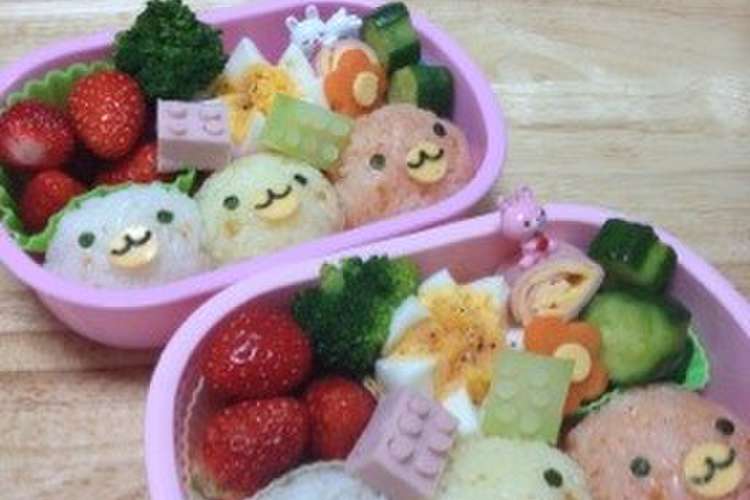 キャラ弁 簡単 遠足弁当in水族館 レシピ 作り方 By ちみいさん クックパッド 簡単おいしいみんなのレシピが377万品