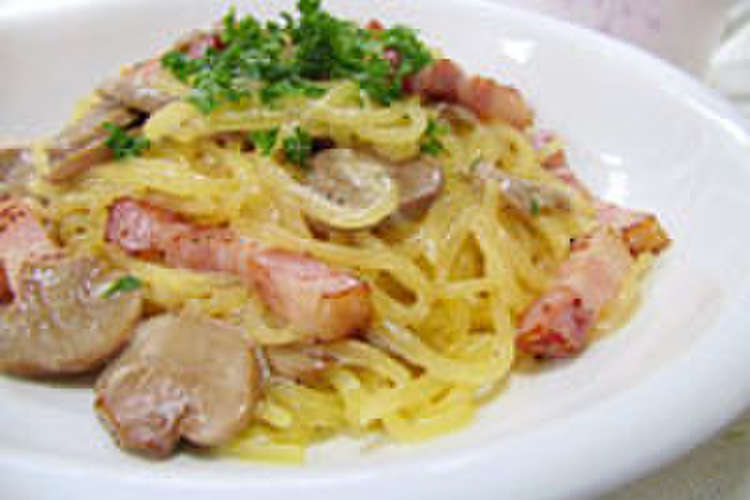 きのことベーコンのこんにゃくパスタ レシピ 作り方 By かぶら食品 クックパッド 簡単おいしいみんなのレシピが352万品