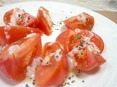 トマトの塩麹添えの画像