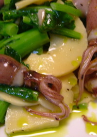 ホタルイカと春野菜の洋風酢味噌和え