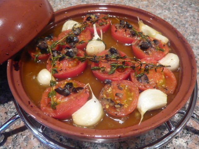 トマトとにんにくのオリーブオイル焼きの画像