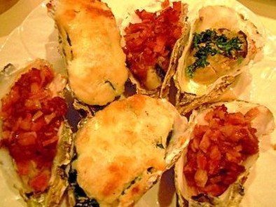 定番の美味しい焼き牡蠣★3種の写真