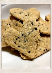 【生おから】全粒粉で黒ごまクッキー♥ 