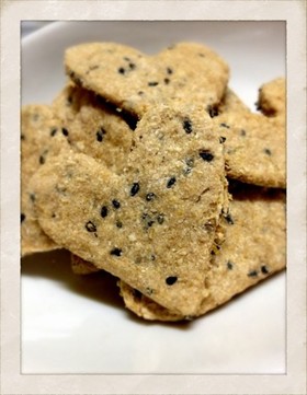 【生おから】全粒粉で黒ごまクッキー♥