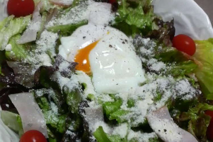 サニーレタスのサラダ 温玉乗せ レシピ 作り方 By ニジマム クックパッド 簡単おいしいみんなのレシピが358万品