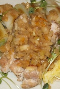 鶏肉ソテー   柚子大根ソース