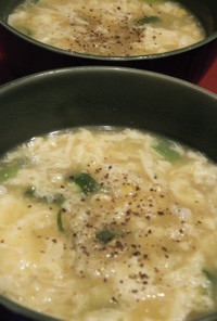 ふっくら卵の中華風コーンスープ