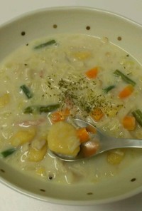 《圧力鍋使用》豆乳野菜スープ+ニョッキ