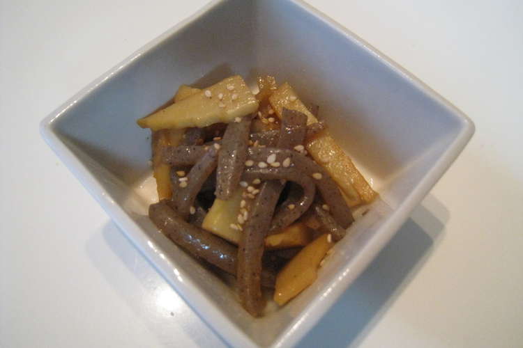 簡単 筍とこんにゃくきんぴら炒め煮 レシピ 作り方 By 苺花ちゃんのママ クックパッド 簡単おいしいみんなのレシピが356万品