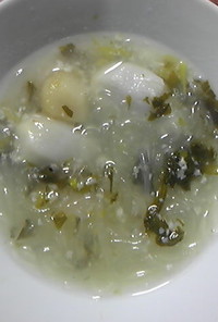 セロリの葉っぱと春雨の塩麹スープ