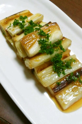 焼きネギのはちみつバルサミコ酢マリネ