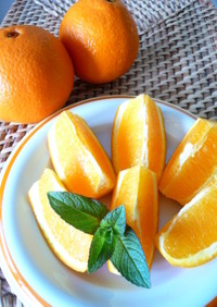 ネーブルオレンジの食べやすいカット方法
