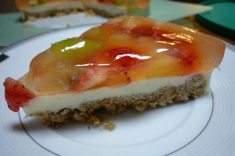 フルーツゼリーとレアチーズケーキ 2層 レシピ 作り方 By Yu Yu39 クックパッド 簡単おいしいみんなのレシピが375万品