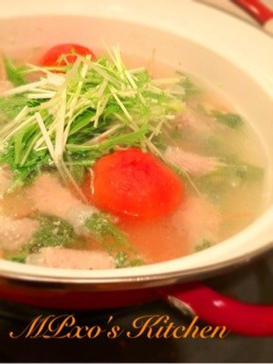 激うま☆塩麹で、水菜豚肉巻き鍋 の写真