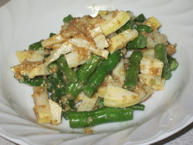 竹の子といんげんの胡麻和え