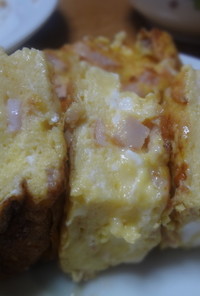 ハムとチーズの卵焼き