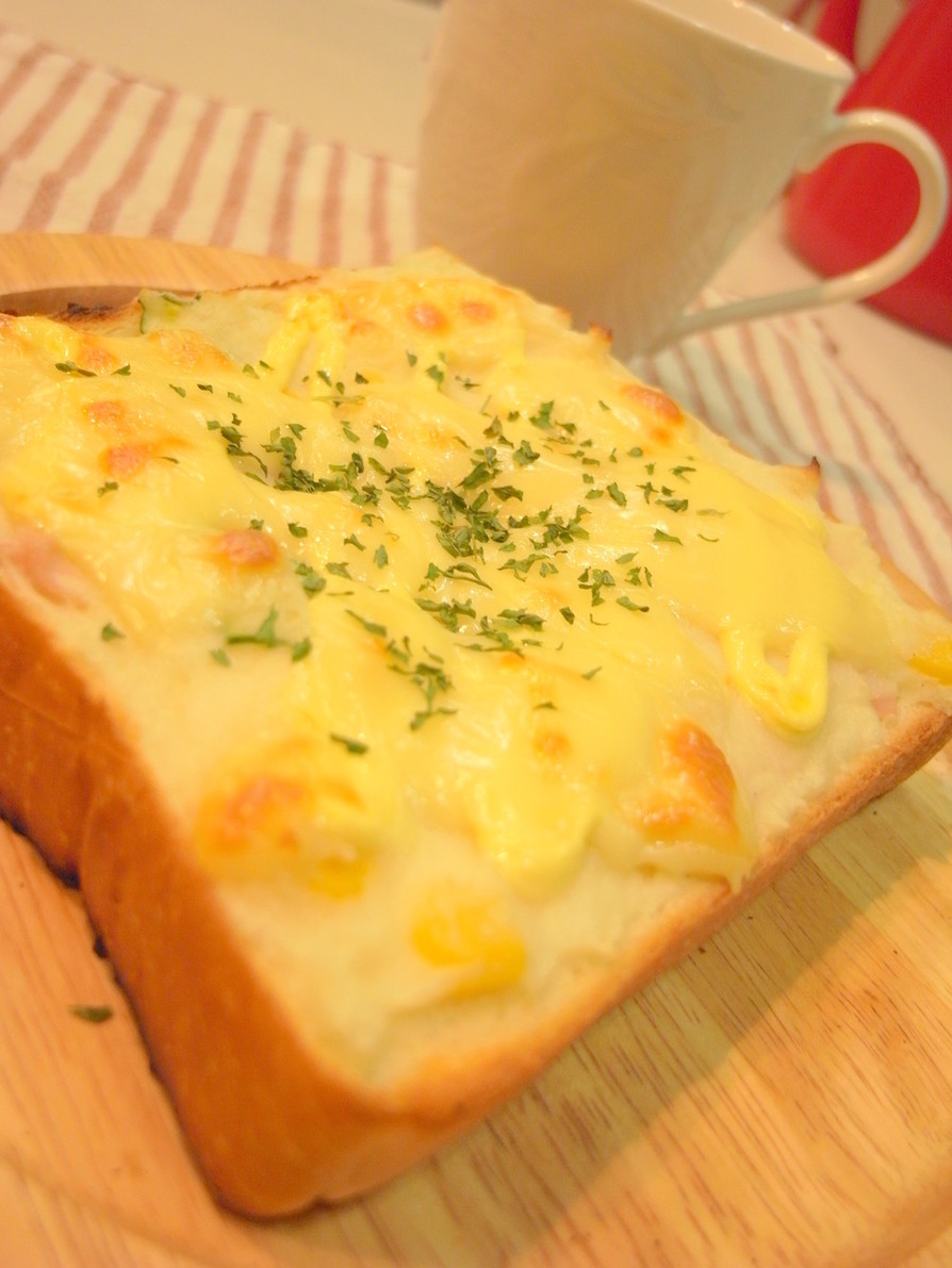 リメイク朝食♡ポテサラトーストの画像