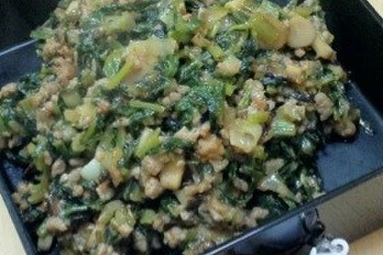おやじ犬特製 カブの葉の味噌風味の常備菜 レシピ 作り方 By おやじ犬 クックパッド 簡単おいしいみんなのレシピが360万品