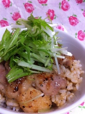 超簡単...塩麹で..チキンソテー&鶏丼