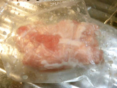 塩麹さんde冷凍お肉の解凍の写真