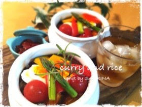 カフェ風♡カレーのオシャレな盛り付け方