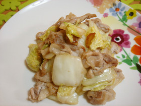 塩麹さん☆漬物で中華☆白菜漬と豚肉炒め!