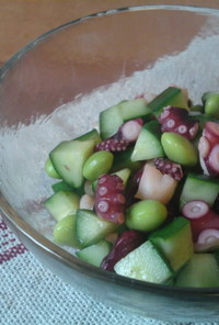 タコと枝豆ときゅうりの夏色サラダ