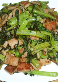 大根菜とポークの炒め物