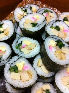 タケノコの巻き寿司の画像