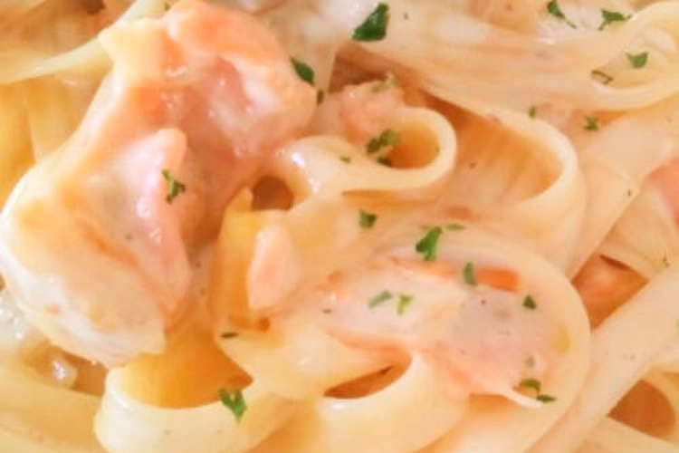 鮭ときのこの簡単クリームパスタ レシピ 作り方 By 06s6 クックパッド 簡単おいしいみんなのレシピが365万品