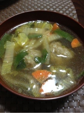 冷凍のまま肉団子の中華スープの画像