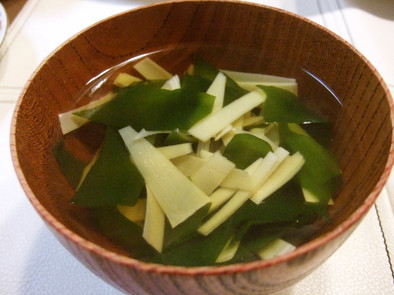 姫皮で若竹汁の写真